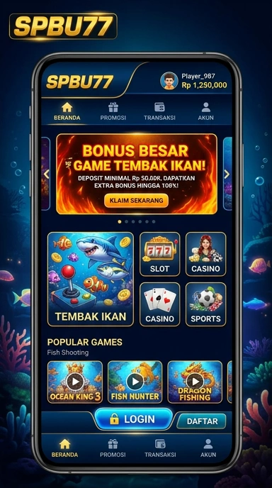 Layar utama spbu77 — antarmuka bersih setelah instalasi